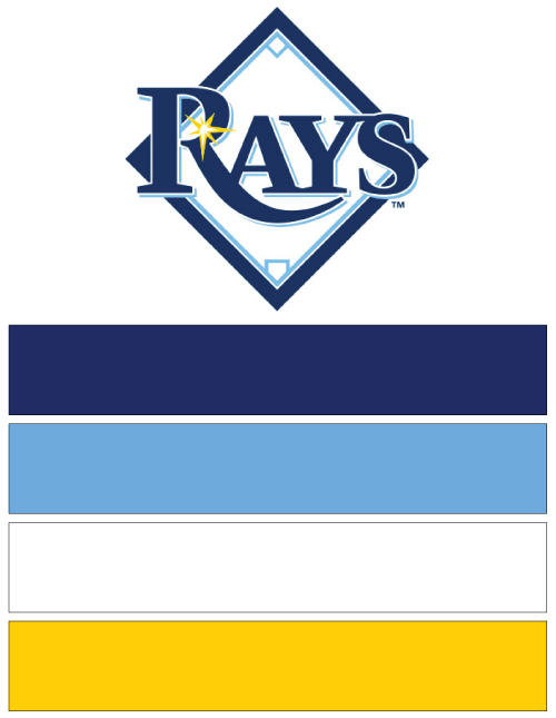 baseball tampa bay rays colors