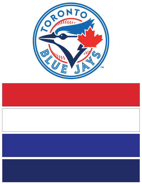 Toronto Blue Jays Team Colors Red White Royal Blue Navy