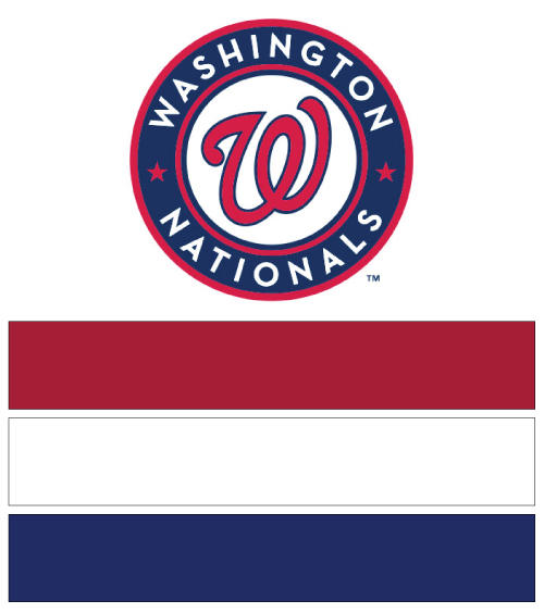 Washington Nationals Team Colors Scarlet, White & Navy Blue