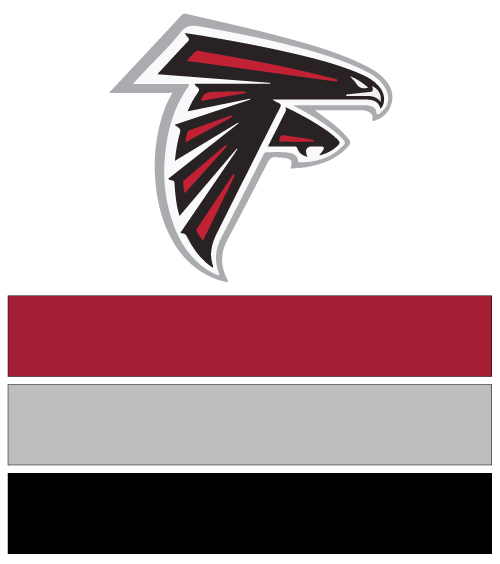 NFL Team Colors | Atlanta Falcons | Crimson Red, Silver & Black