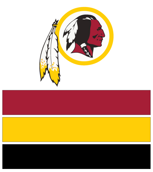 NFL Team Colors | Washington Redskins | Crimson Red, Gold & Black