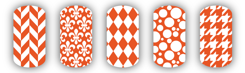 dark-orange-white-manicure-pedicure