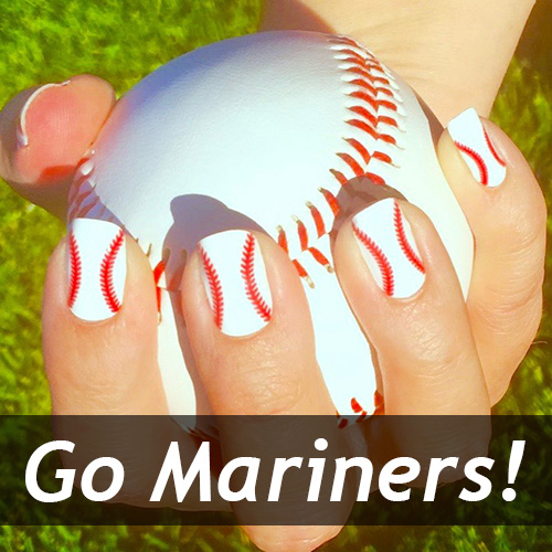 Seattle Mariners Baseball Nails