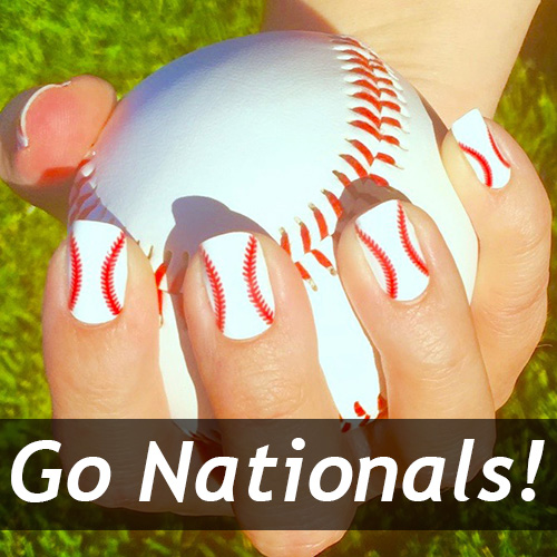 Washington Nationals Baseball Nails