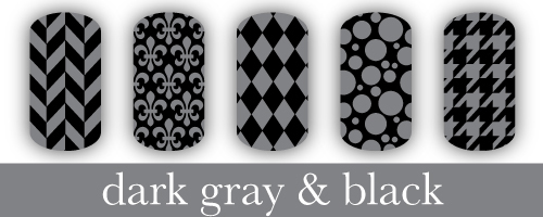 Dark Gray and Gold Accent Nail Design - wide 7