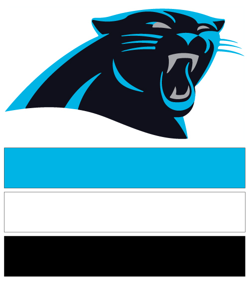 NFL Team Colors | Carolina Panthers | Teal, Black & White