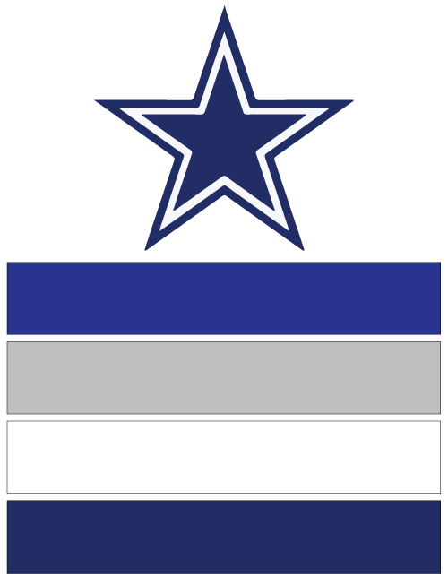 NFL Team Colors | Dallas Cowboys | Royal Blue, Silver, Navy & White