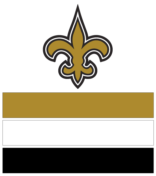 NFL Team Colors | New Orleans Saints | Gold, Black, White