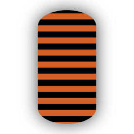 Burnt Orange & Black Nail Art Designs