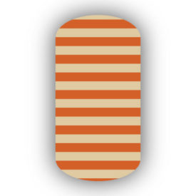 Burnt Orange & Cream Nail Art Designs