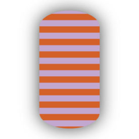 Burnt Orange & Lavender Nail Art Designs