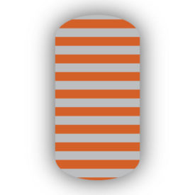 Burnt Orange & Light Gray Nail Art Designs