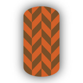 Mocha & Burnt Orange Nail Art Designs