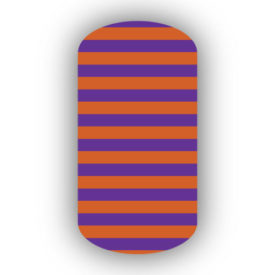Burnt Orange & Purple Nail Art Designs