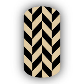 Black & Cream Nail Art Designs