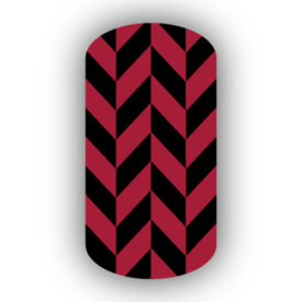 Black & Crimson Nail Art Designs