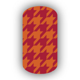 Crimson & Burnt Orange Nail Art Designs