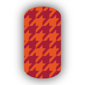 Crimson & Dark Orange Nail Art Designs
