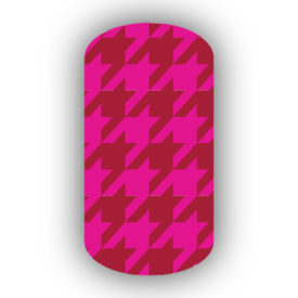 Crimson & Hot Pink Nail Art Designs