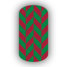 Kelly Green & Crimson Nail Art Designs