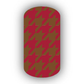 Crimson & Mocha Nail Art Designs