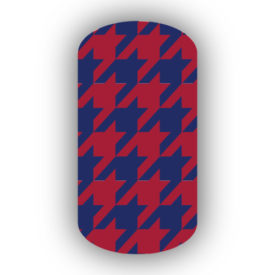 Crimson & Navy Blue Nail Art Designs