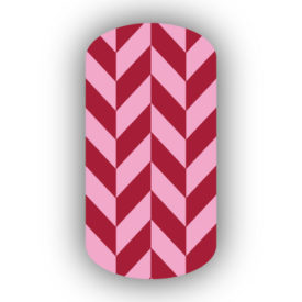 Pink & Crimson Nail Art Designs