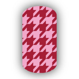 Crimson & Pink Nail Art Designs