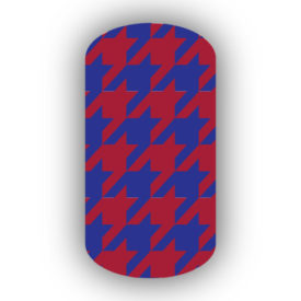 Crimson & Royal Blue Nail Art Designs