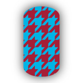 Crimson & Teal Nail Art Designs