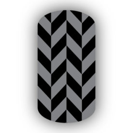 Dark Gray & Black Nail Art Designs