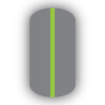 Dark Gray Nail Wrap with Lime Green Vertical Stripe