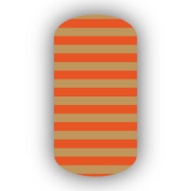 Dark Orange & Caramel Nail Art Designs
