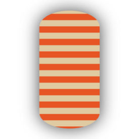 Dark Orange & Cream Nail Art Designs