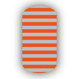 Dark Orange & Light Gray Nail Art Designs