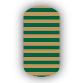 Caramel & Forest Green Nail Art Designs