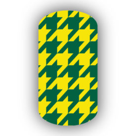 Lemon Yellow & Forest Green Nail Art Designs