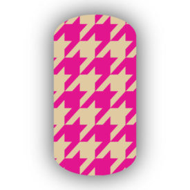 Hot Pink & Cream Nail Art Designs