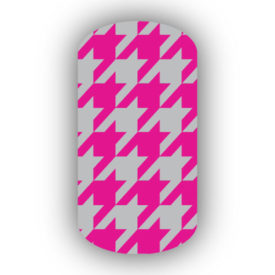 Hot Pink & Silver Nail Art Designs