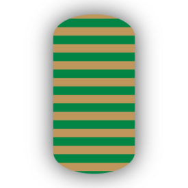 Caramel & Kelly Green Nail Art Designs