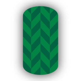 Kelly Green & Forest Green Nail Art Designs