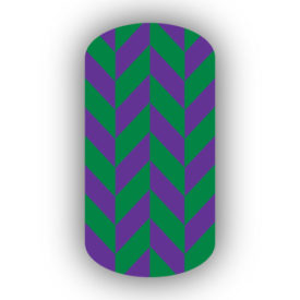 Kelly Green & Purple Nail Art Designs