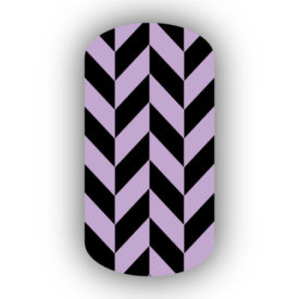 Black & Lavender Nail Art Designs