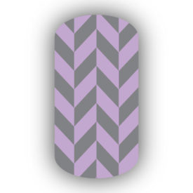 Dark Gray & Lavender Nail Art Designs
