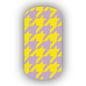 Lemon Yellow & Lavender Nail Art Designs
