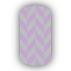 Silver & Lavender Nail Art Designs