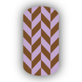Mocha & Lavender Nail Art Designs