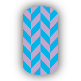 Teal & Lavender Nail Art Designs