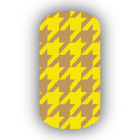 Lemon Yellow & Caramel Nail Art Designs