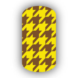 Lemon Yellow & Mocha Nail Art Designs
